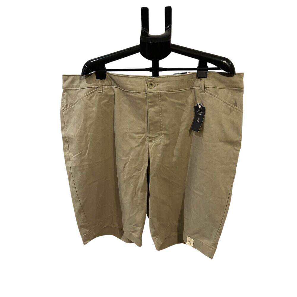 NWT St.John's Bay Mid Rise Khaki Bermuda Shorts Women's size 22W - Picture 6 of 8